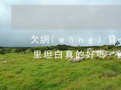 欠網(wǎng)貸七八萬(wàn)和家里坦白真的好嗎-網(wǎng)貸欠了七八萬(wàn)還不起怎么辦