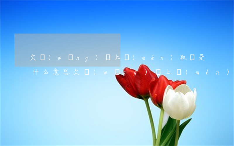 欠網(wǎng)貸上門(mén)取證是什么意思(欠網(wǎng)貸上門(mén)取證是什么意思)