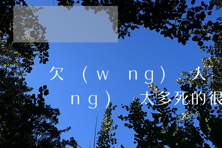 欠網(wǎng)貸人瘋了怎么辦(欠網(wǎng)貸太多死的很慘)