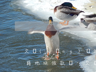 欠網(wǎng)貸他們會(huì)去戶籍地址催款嗎-欠網(wǎng)貸他們會(huì)去戶籍地址催款嗎怎么辦