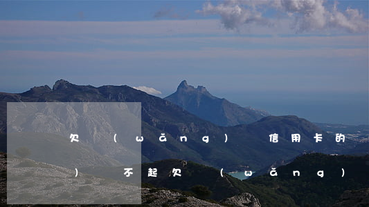 欠網(wǎng)貸信用卡的錢(qián)還不起(欠網(wǎng)貸還是欠信用卡)