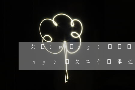 欠網(wǎng)貸兩萬坐牢多久(網(wǎng)貸欠二十萬要坐幾年牢)