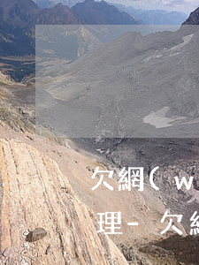 欠網(wǎng)貸十幾萬該如何很好的處理-欠網(wǎng)貸十幾萬該如何很好的處理呢