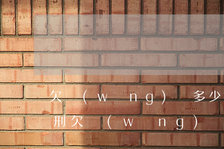 欠網(wǎng)貸多少會(huì)被判刑(欠網(wǎng)貸多少會(huì)坐牢)