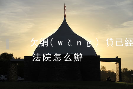 欠網(wǎng)貸已經(jīng)起訴法院怎么辦