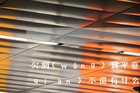 欠網(wǎng)貸平臺(tái)的錢(qián)不還有什么后果(網(wǎng)貸平臺(tái)欠款不還后果)