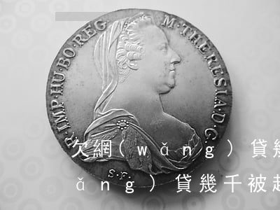 欠網(wǎng)貸幾千被起訴了(欠網(wǎng)貸幾千被起訴了怎么辦)