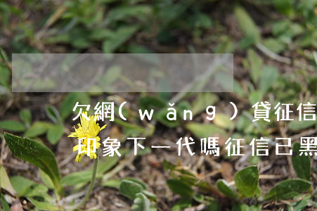 欠網(wǎng)貸征信黑了會(huì)印象下一代嗎(征信已黑還能網(wǎng)貸嗎)