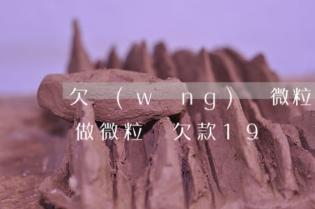 欠網(wǎng)貸微粒貸無力償還該怎么做(微粒貸欠款19萬無力償還怎么解決)