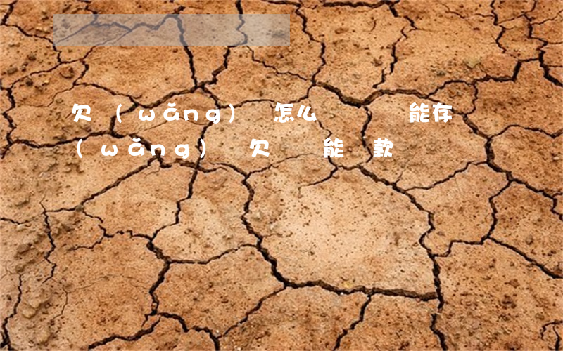欠網(wǎng)貸怎么邊還錢還能存錢(網(wǎng)貸欠錢還能貸款嗎)
