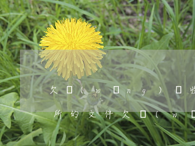 欠網(wǎng)貸收到律師事務(wù)所的文件(欠網(wǎng)貸收到律師通知書(shū))