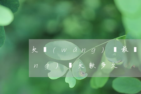 欠網(wǎng)貸最長有幾年的(網(wǎng)貸欠款多久)