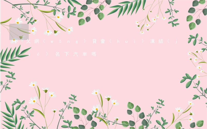 欠網(wǎng)貸會(huì)凍結(jié)名下汽車嗎