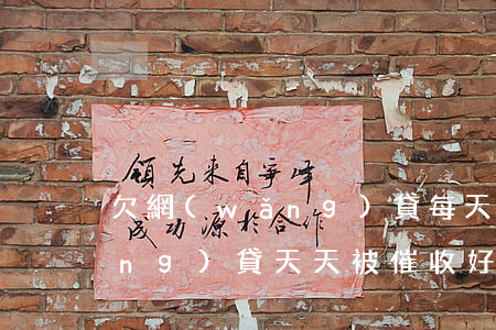 欠網(wǎng)貸每天被催收(欠網(wǎng)貸天天被催收好累)