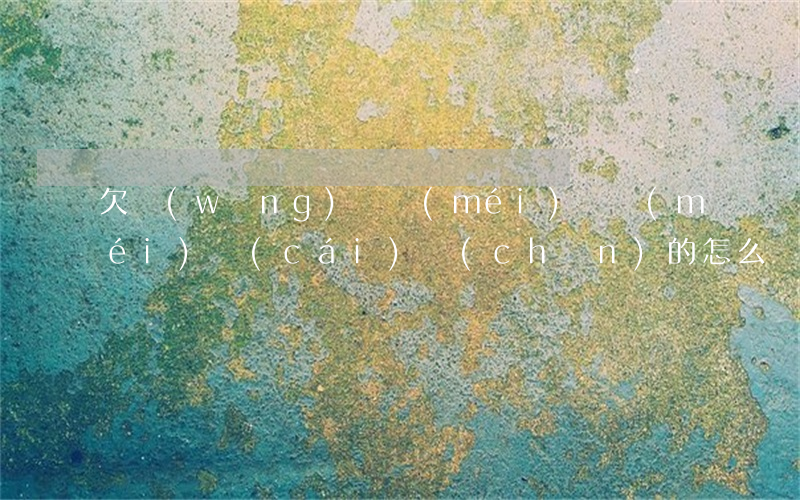 欠網(wǎng)貸沒(méi)錢沒(méi)財(cái)產(chǎn)的怎么辦呢(欠網(wǎng)貸沒(méi)有錢還怎么辦)