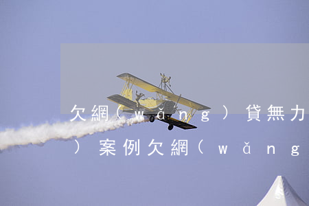 欠網(wǎng)貸無力償還真實(shí)案例(欠網(wǎng)貸無力償還最終后果)