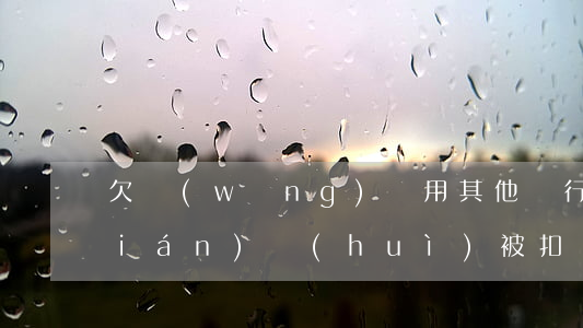 欠網(wǎng)貸用其他銀行卡存錢(qián)會(huì)被扣嗎-欠網(wǎng)貸用其他銀行卡存錢(qián)會(huì)被扣嗎安全嗎
