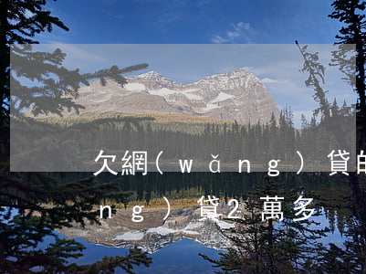 欠網(wǎng)貸的一個小伙(欠網(wǎng)貸2萬多)