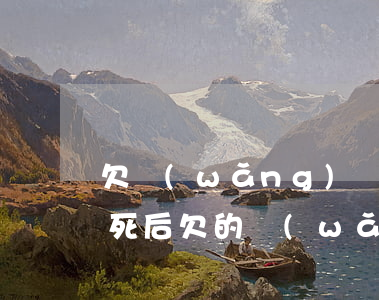 欠網(wǎng)貸的人去世了怎么安慰(人死后欠的網(wǎng)貸)