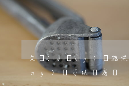 欠網(wǎng)貸能供房么(欠有網(wǎng)貸可以買房嗎)