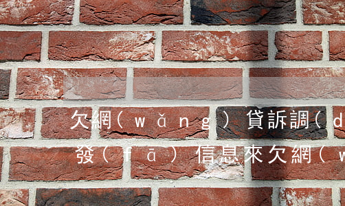 欠網(wǎng)貸訴調(diào)中心發(fā)信息來(欠網(wǎng)貸收到12368起訴短信)