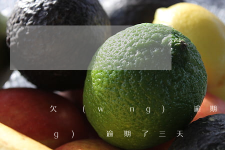 欠網(wǎng)貸逾期3天了(網(wǎng)貸逾期了三天)