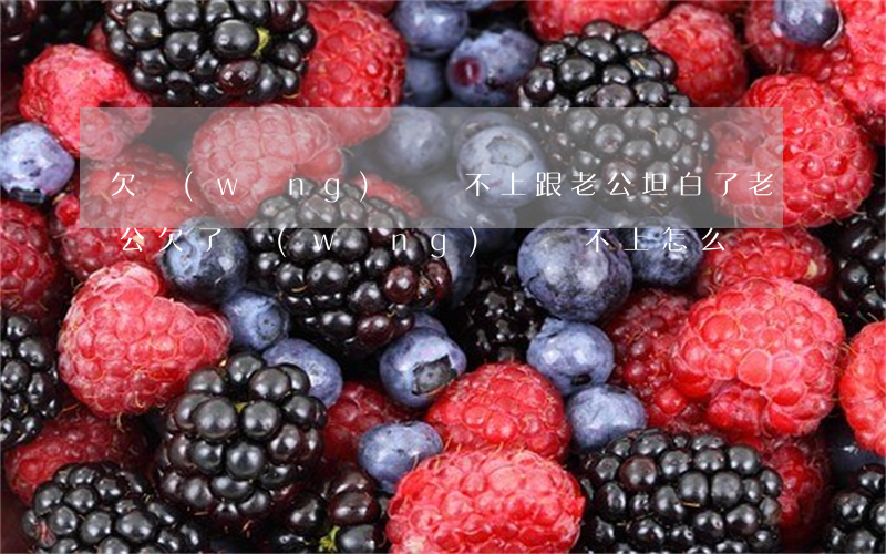 欠網(wǎng)貸還不上跟老公坦白了(老公欠了網(wǎng)貸還不上怎么辦)