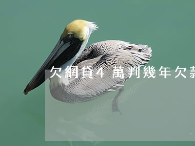欠網貸4萬判幾年(欠款四萬判刑幾年)