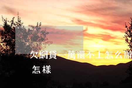 欠網貸一萬還不上怎么辦(欠網貸1萬不還會怎樣)