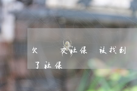 欠網貸交社保會被找到嗎(欠網貸交社保交不了社保)