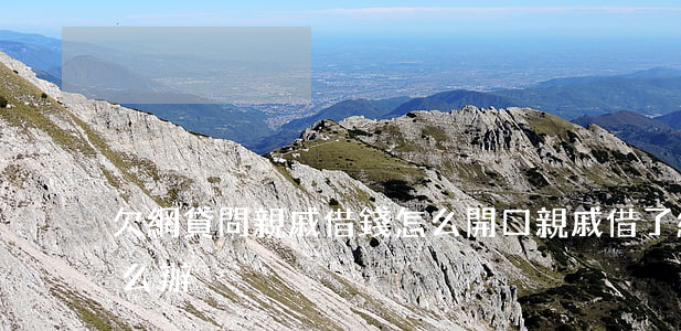 欠網貸問親戚借錢怎么開口(親戚借了網貸怎么辦)