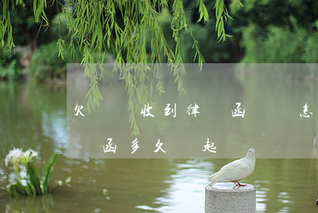 欠網貸收到律師函應該怎么處理(網貸收到律師函多久會起訴)