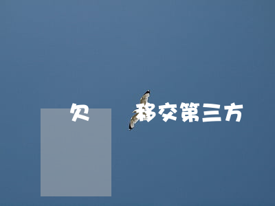 欠網貸移交第三方(網貸逾期移交當地)