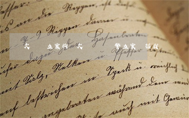 欠網貸立案拘傳(欠網貸會報警立案來抓我嗎)