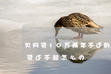 欠网贷10万两年不还的后果(欠了10万网贷还不起怎么办)