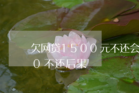 欠网贷1500元不还会怎样(网贷15000不还后果)