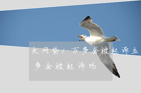 欠网贷1万多会被起诉立案吗(网贷欠款1万多会被起诉吗)