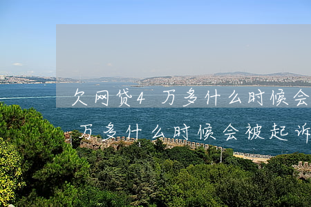 欠网贷4万多什么时候会被起诉-欠网贷4万多什么时候会被起诉呢