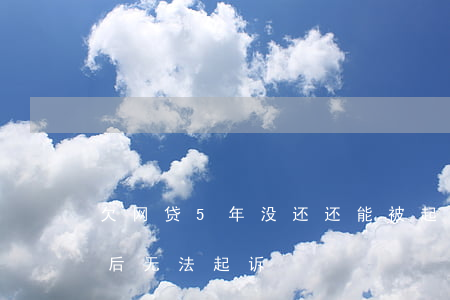 欠网贷5年没还还能被起诉吗(网贷逾期5年后无法起诉)