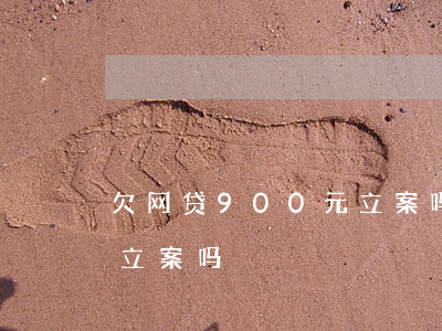 欠网贷900元立案吗(网贷欠1400元会立案吗)