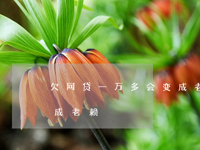 欠网贷一万多会变成老赖吗(欠网贷会不会变成老赖)