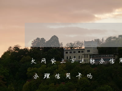 欠网贷三万还能办信用卡吗(欠的有网贷可以办理信用卡吗)