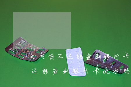 欠网贷不还能查到银行卡流水吗-欠网贷不还能查到银行卡流水吗怎么查