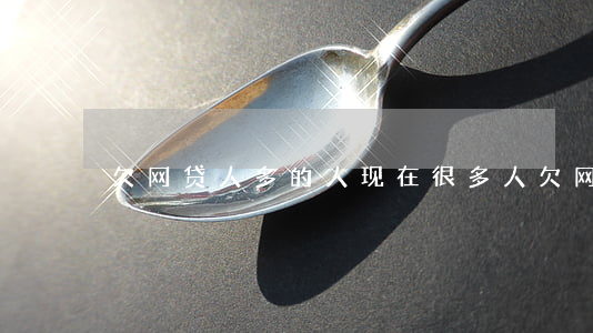 欠网贷人多的人(现在很多人欠网贷吗)