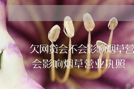欠网贷会不会影响烟草营业执照(欠网贷会不会影响烟草营业执照)