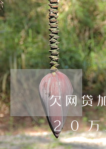 欠网贷加银行20万会不会坐牢(欠银行网贷20万最坏结果)