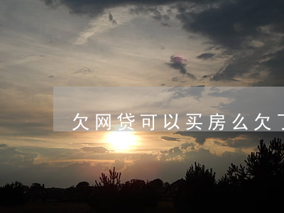 欠网贷可以买房么(欠了网贷可以买房子吗)