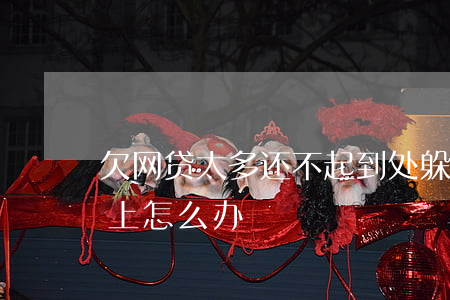 欠网贷太多还不起到处躲(网贷欠款太多还不上怎么办)