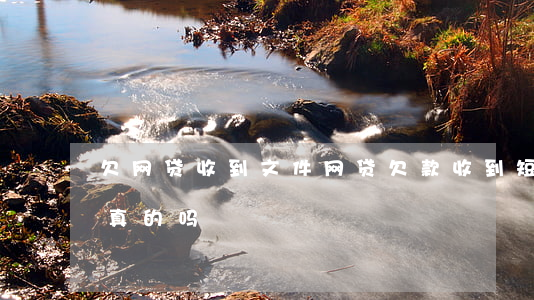 欠网贷收到文件(网贷欠款收到短信律师函是真的吗)