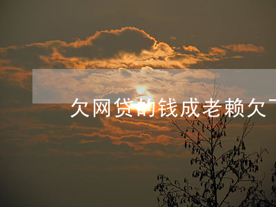 欠网贷的钱成老赖(欠下巨额网贷)